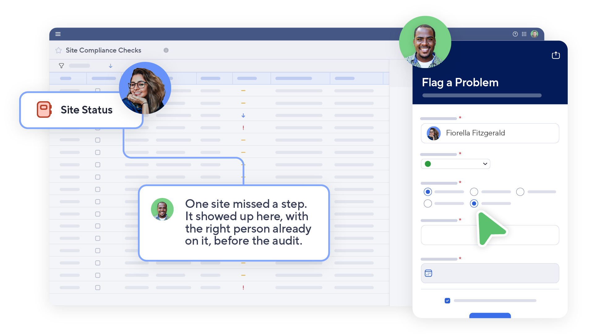 Product screen showing cross functional workflows