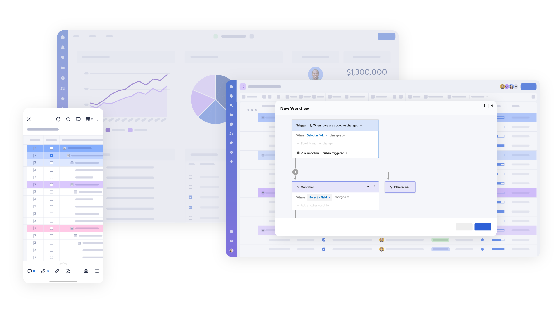 Product screen showing process powered by ai collage