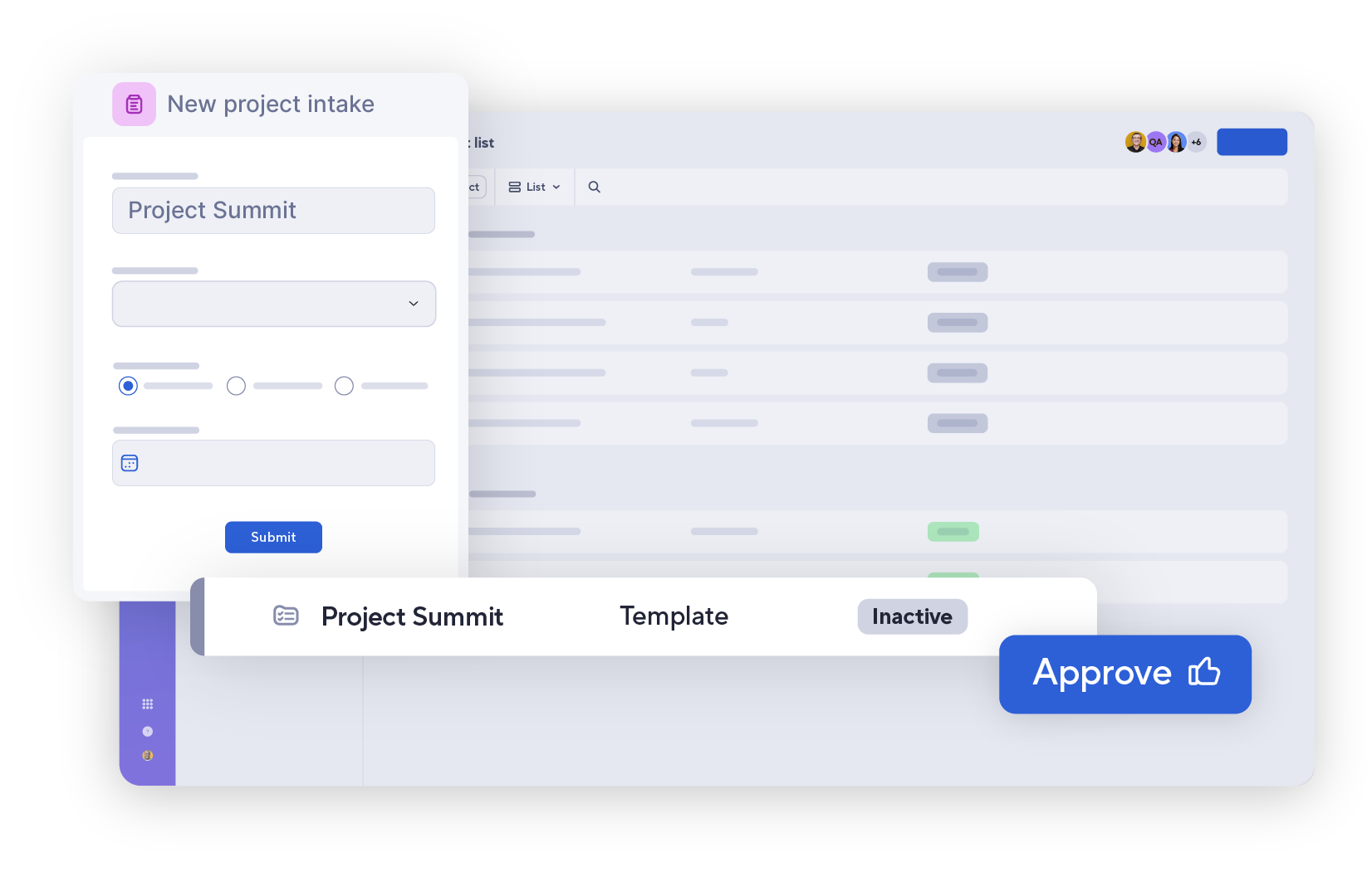 Portfolios demand intake product screen